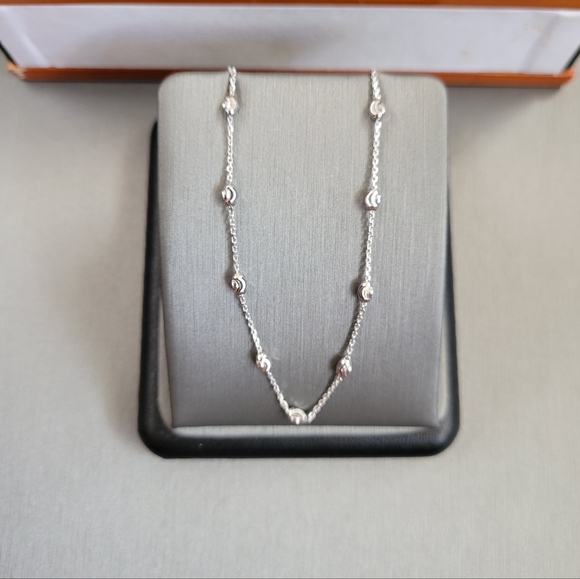 14k white gold necklace 18 inch